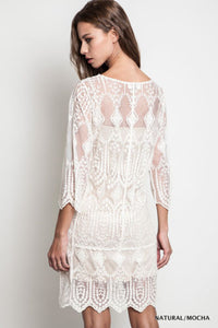 Adelyn Dress: Lace Geometric Dress